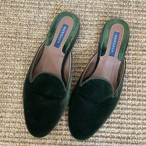 Margaux green velvet mules size 37N